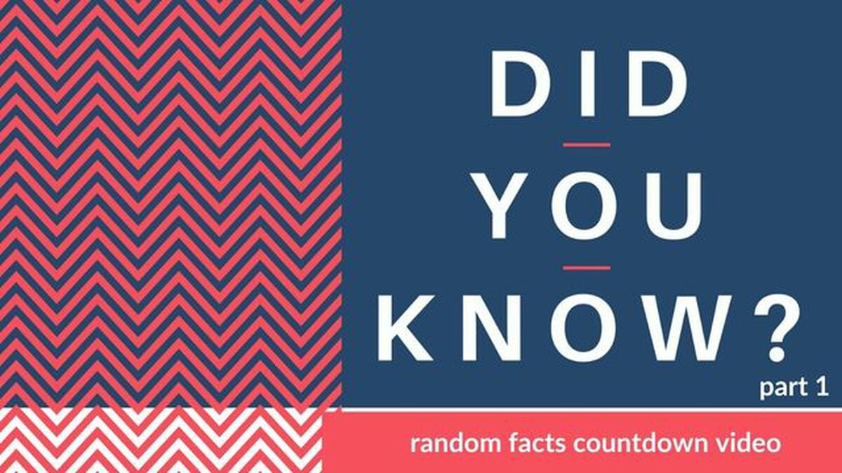 Did You Know? Random Facts Countdown - Part 1 image number null